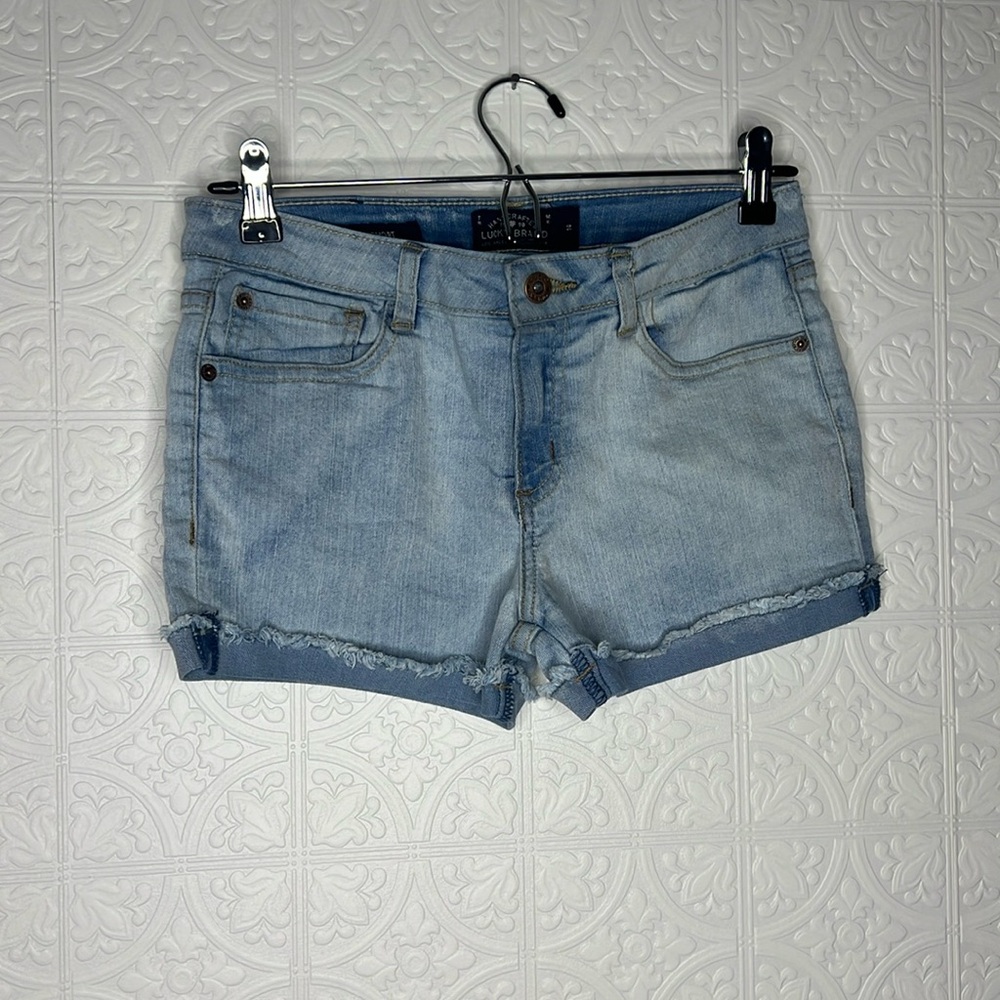 Lucky Brand Blue Light Denim Riley Shorts Size 14